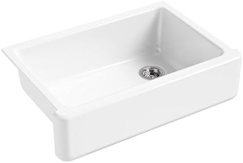 KOHLER K-5827-0 Whitehaven Farmhouse Self-Trimming Undermount Single-Bowl Sink with Tall Apron, W... | Amazon (US)
