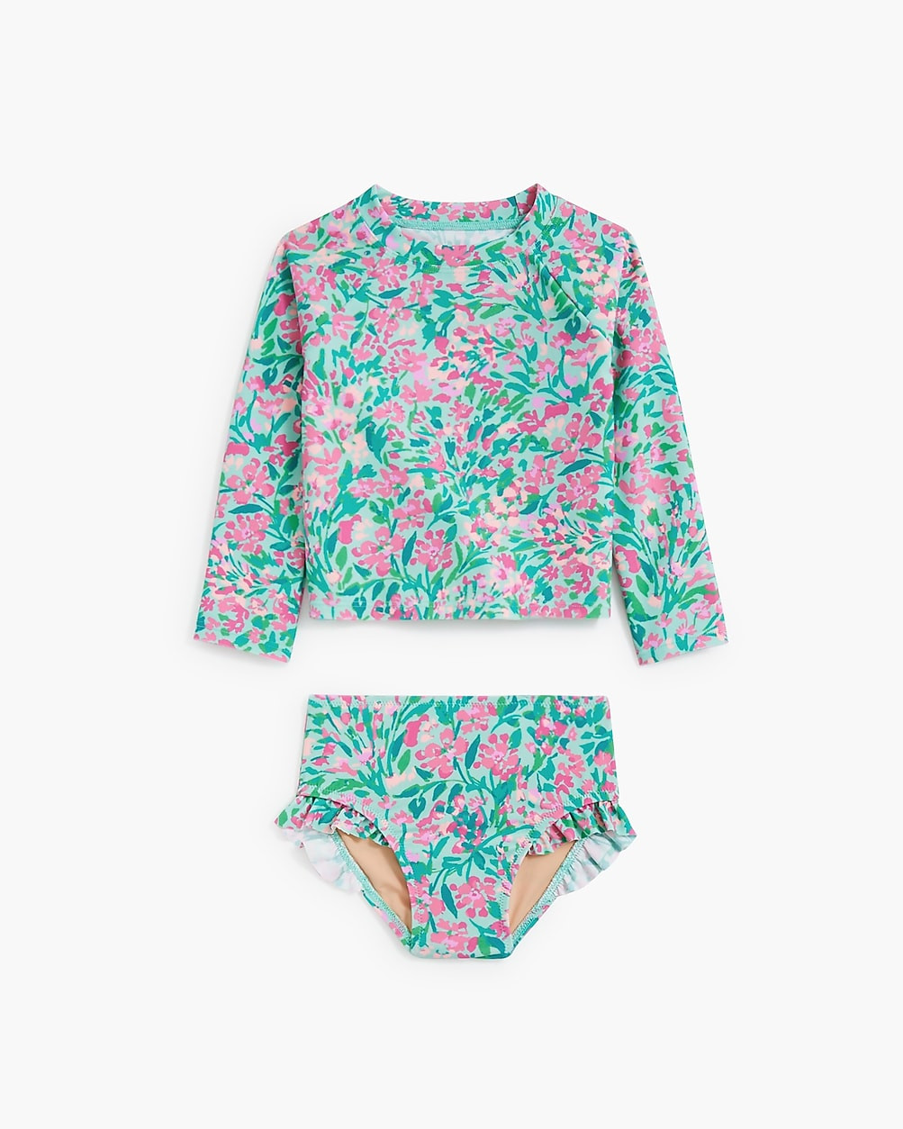 Baby & toddler girls' two-piece rash guard swimsuit | J.Crew Factory