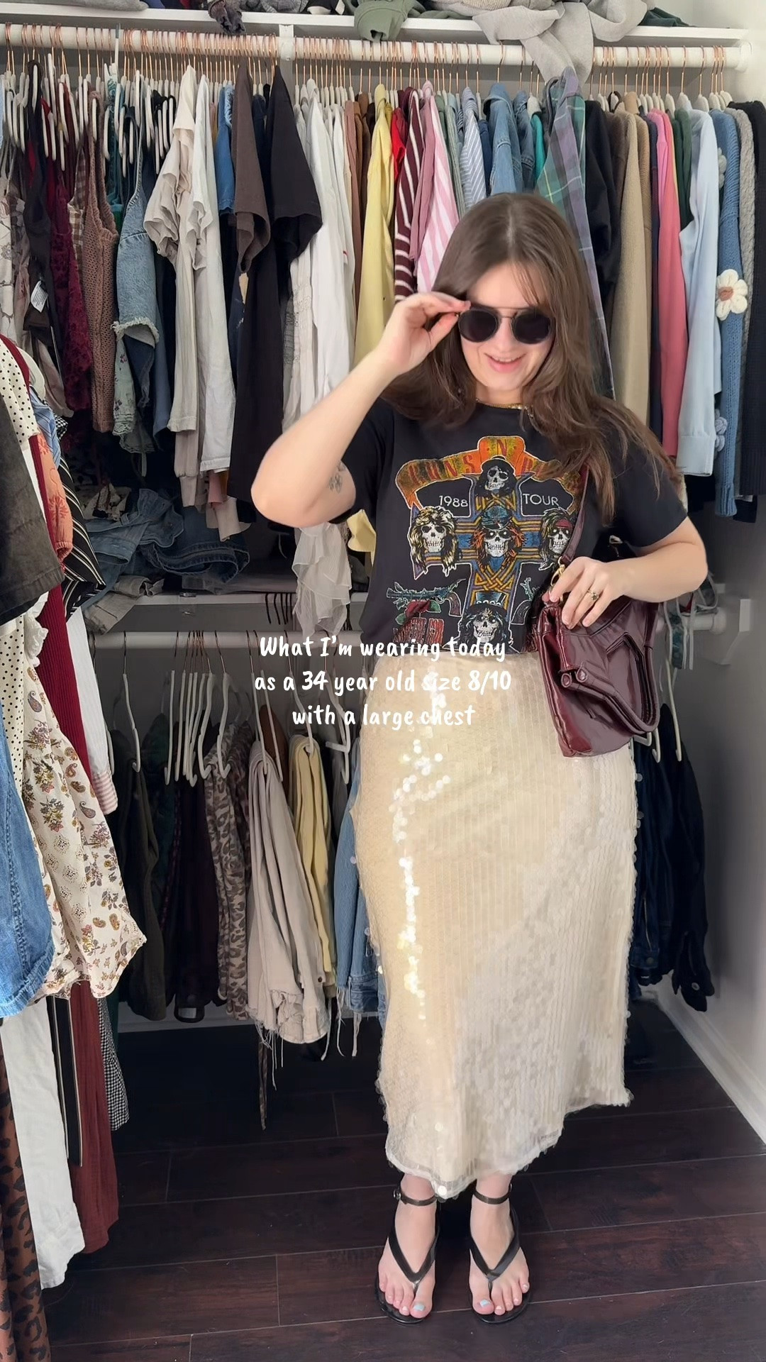 Dressing down a sequin skirt to add a fun textural element to my outfit today! 

#size8fashion #largecheststyle #outfitinspo #sequinskirt #ootd

#LTKootd #LTKgrwm
