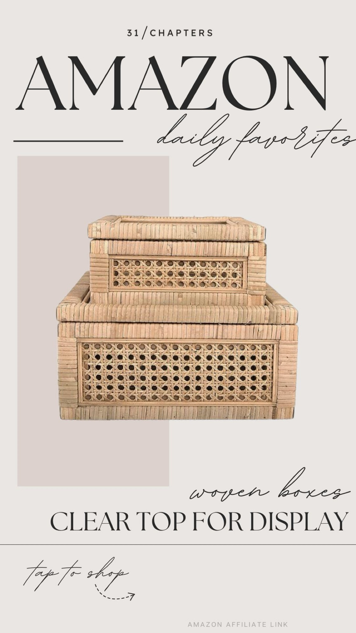 Woven rattan wood display boxes, stackable boxes, glass top display boxes, home decor accessoriess

#LTKfindsunder100 #LTKhome #LTKstyletip