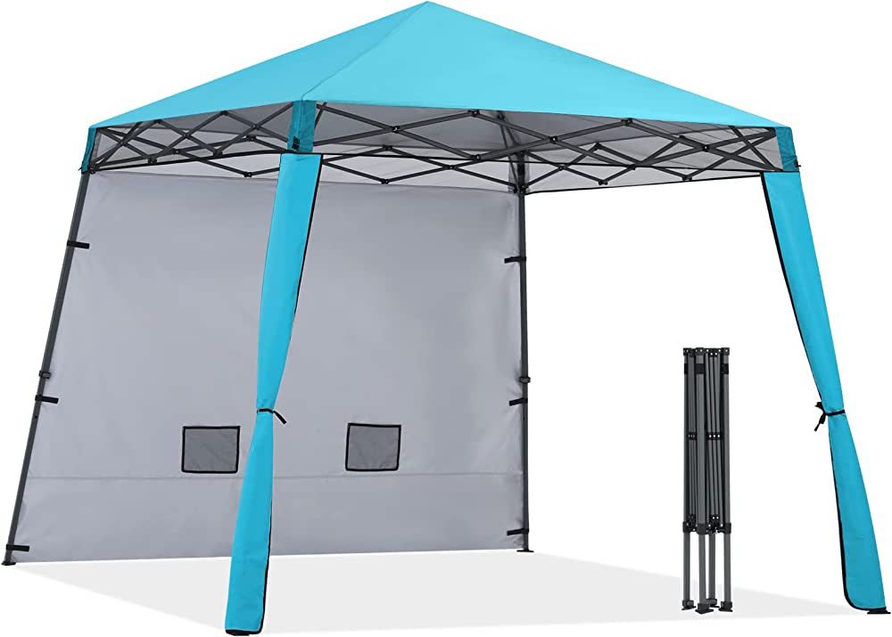 10x10Ft Compact Lightweight Backpack Canopy Sun Protection Pop-Up Shelter Slant Leg Beach Tent(Sk... | Amazon (US)