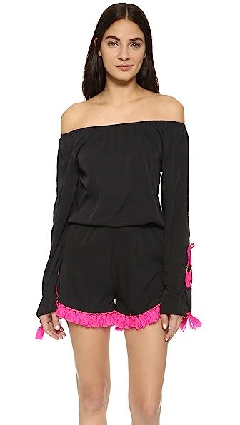 Sundress Victoria Jumpsuit - Black/Pink | Shopbop