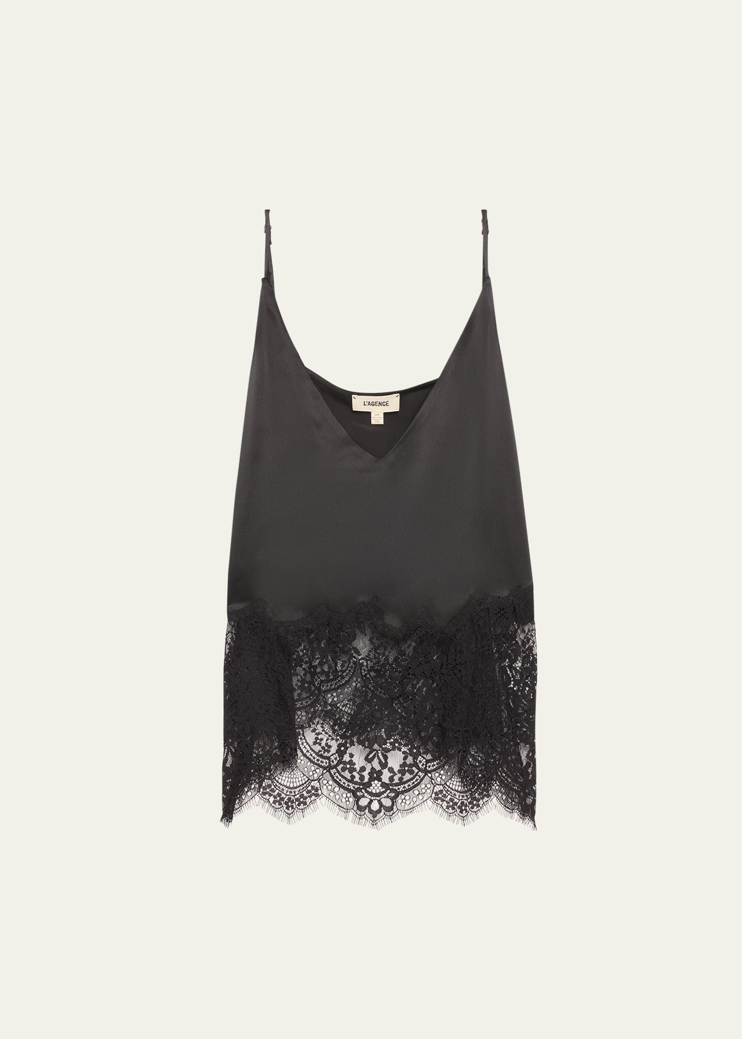 L'Agence Bryna Silk Lace Mix Cami | Bergdorf Goodman