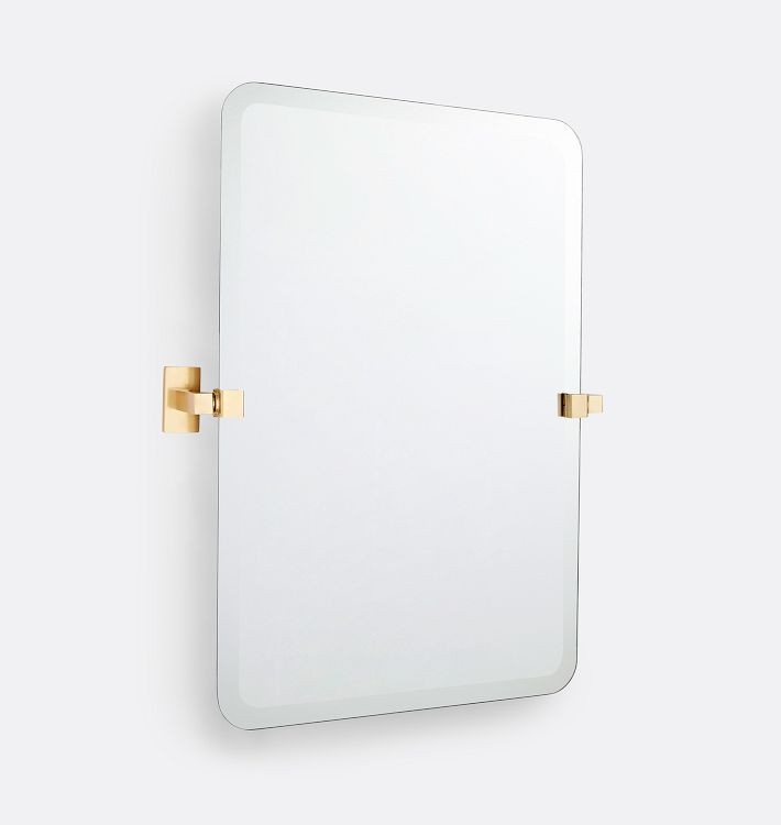 Yaquina Frameless Rounded Rectangle Pivot Mirror | Rejuvenation