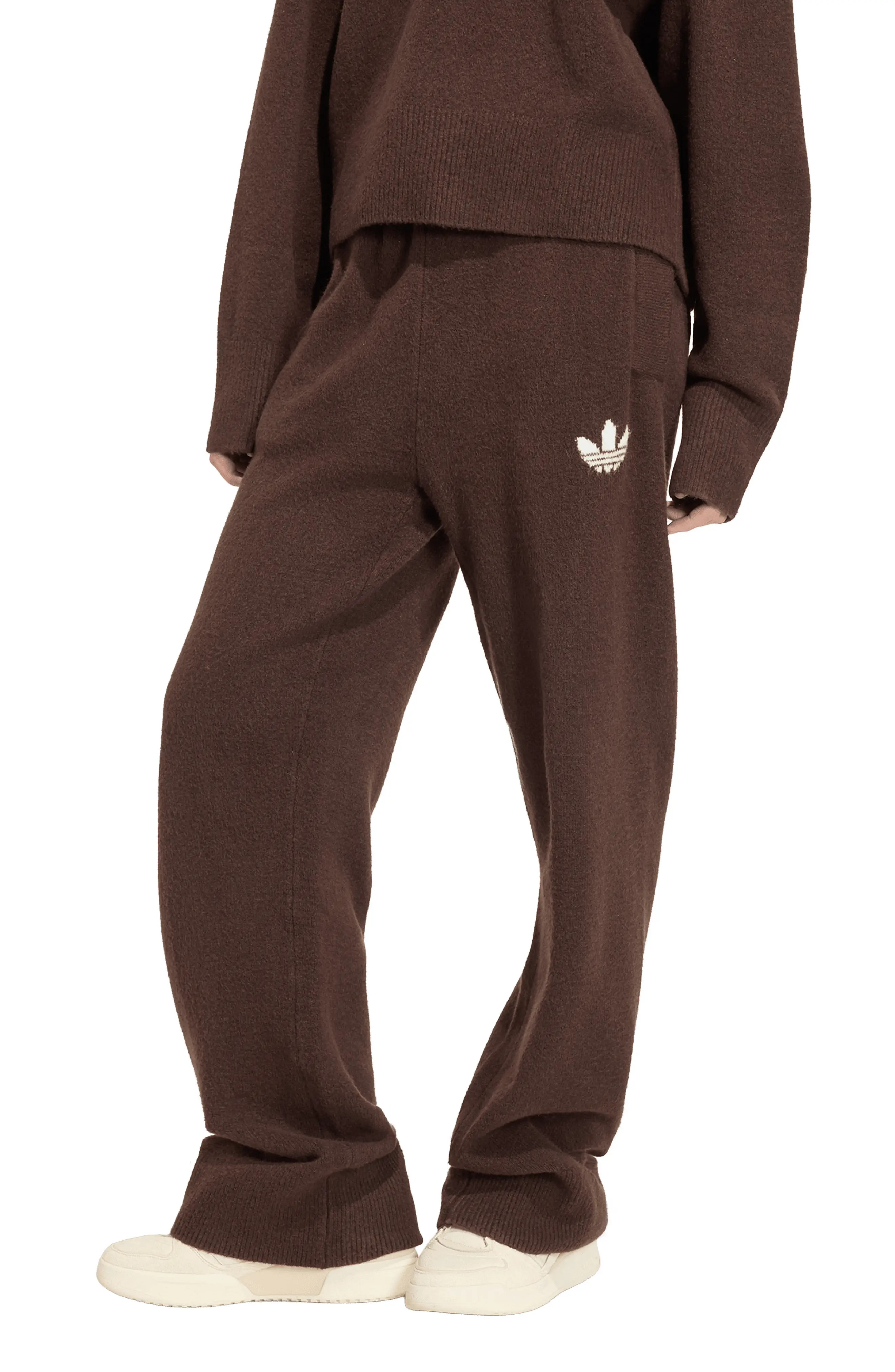 adidas Essentials Wide Leg Knit Pants in Aurora Coffee at Nordstrom, Size Xx-Small | Nordstrom