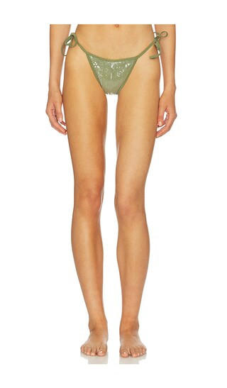 Sequin Praia Bikini Bottom in Fern | Revolve Clothing (Global)