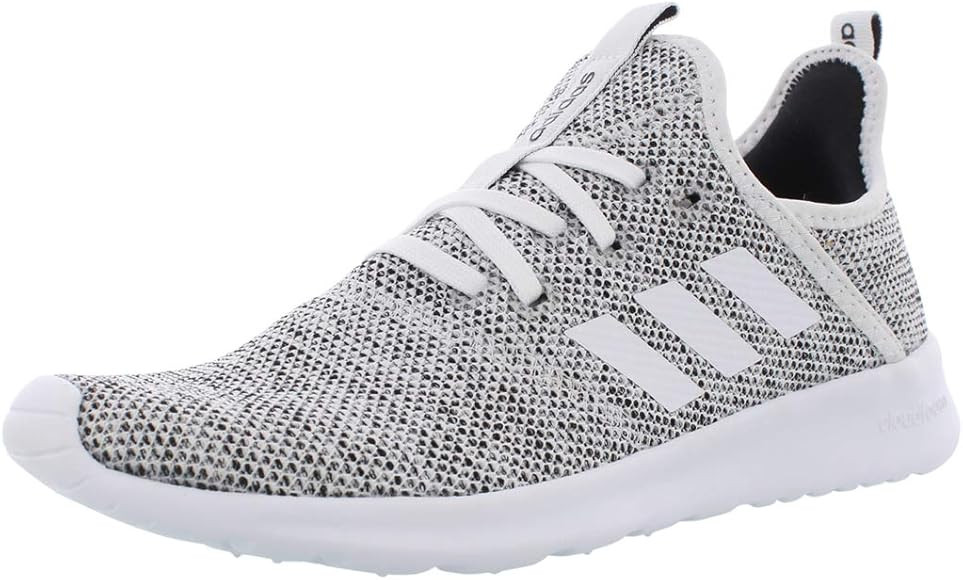 adidas Women's Cloud foam Pure Running Shoe, White/White/Black, 7.5 US | Amazon (US)