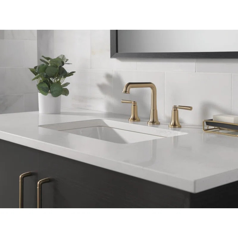 SAYLOR™ Widespread Bathroom Faucet 3 Hole, 2-handle Bathroom Sink Faucet with Drain Assembly | Wayfair North America