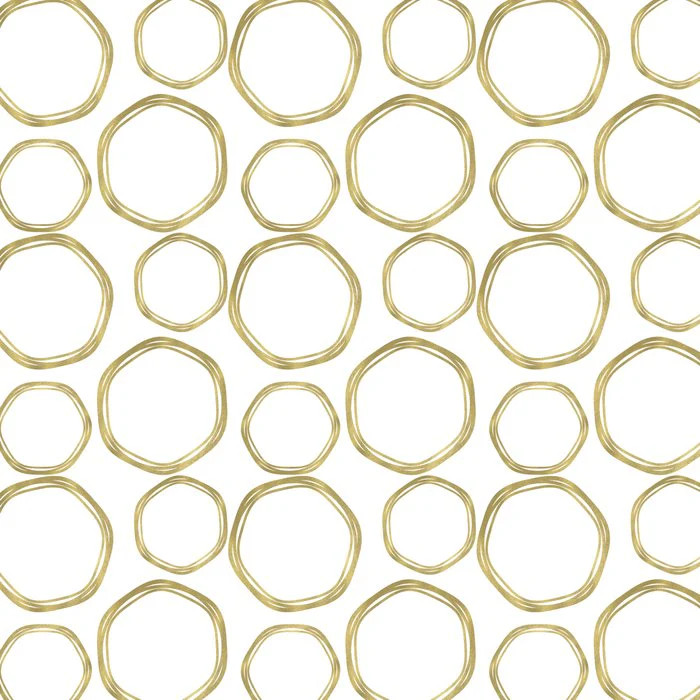 White & Gold Circles Acrylic Tray | Society6