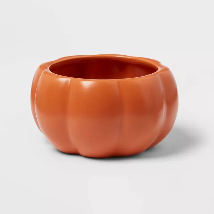 11oz Stoneware Pumpkin Candy Dish Orange - Threshold&#8482; | Target