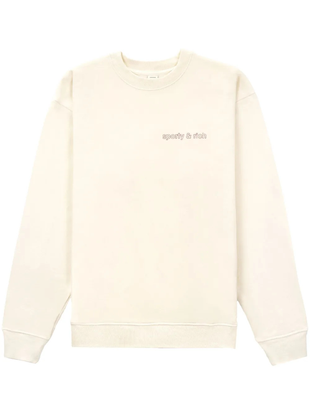 Sporty & Rich Avant Garde logo-print Sweatshirt  | Neutrals | FARFETCH | Farfetch Global