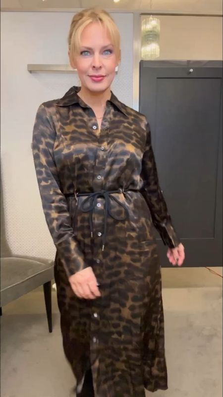 
I love a shirt dress and a good leopard print. A black knee boot with a little heel is a must have for your dresses. This print disguises any lumps and bumps. It has a drawstring waist to flatter and it just feels so good.

I'm wearing a small in the shirtdress, a 7 in the boots, TTS.

#LTKSeasonal #LTKstyletip #LTKover40
