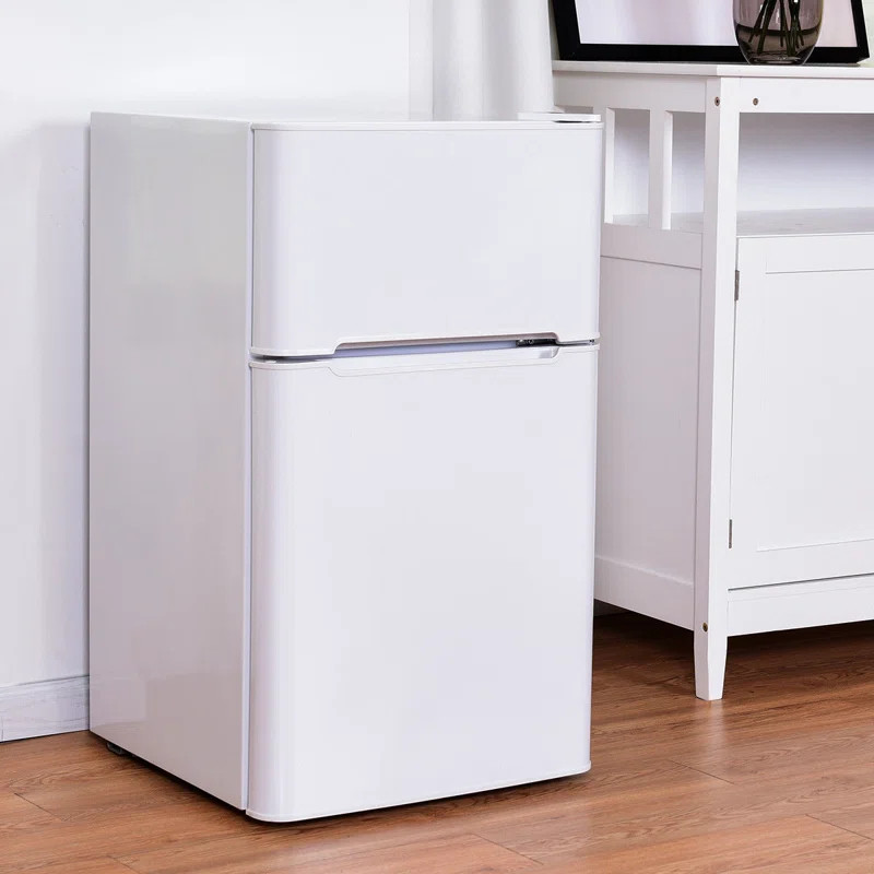 FORCLOVER 3.2 Cubic Feet cu. ft. Freestanding Mini Fridge with Freezer | Wayfair North America
