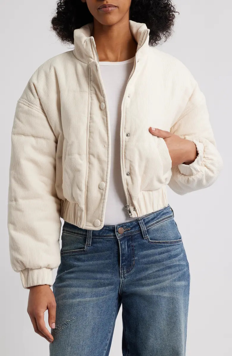 All in Favor Cotton Crop Puffer Jacket | Nordstrom | Nordstrom