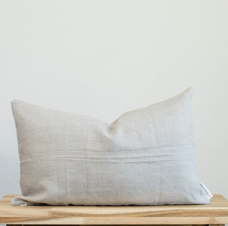 Linen Pillow  Light Grey  12'' X 20'' | Etsy | Etsy (US)