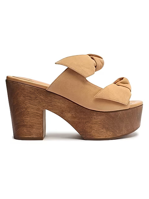 Alexandre Birman Clarita Suede Platform Clogs | Saks Fifth Avenue