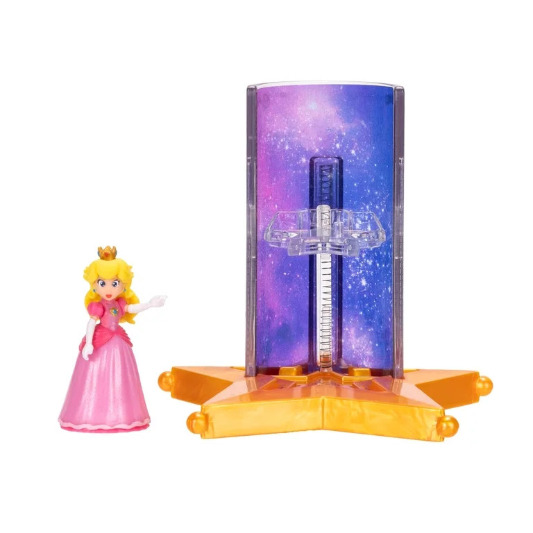 The Super Mario Galaxy Movie Action Figure  1.5 inch Princess Peach with Star Launcher | Walmart (US)