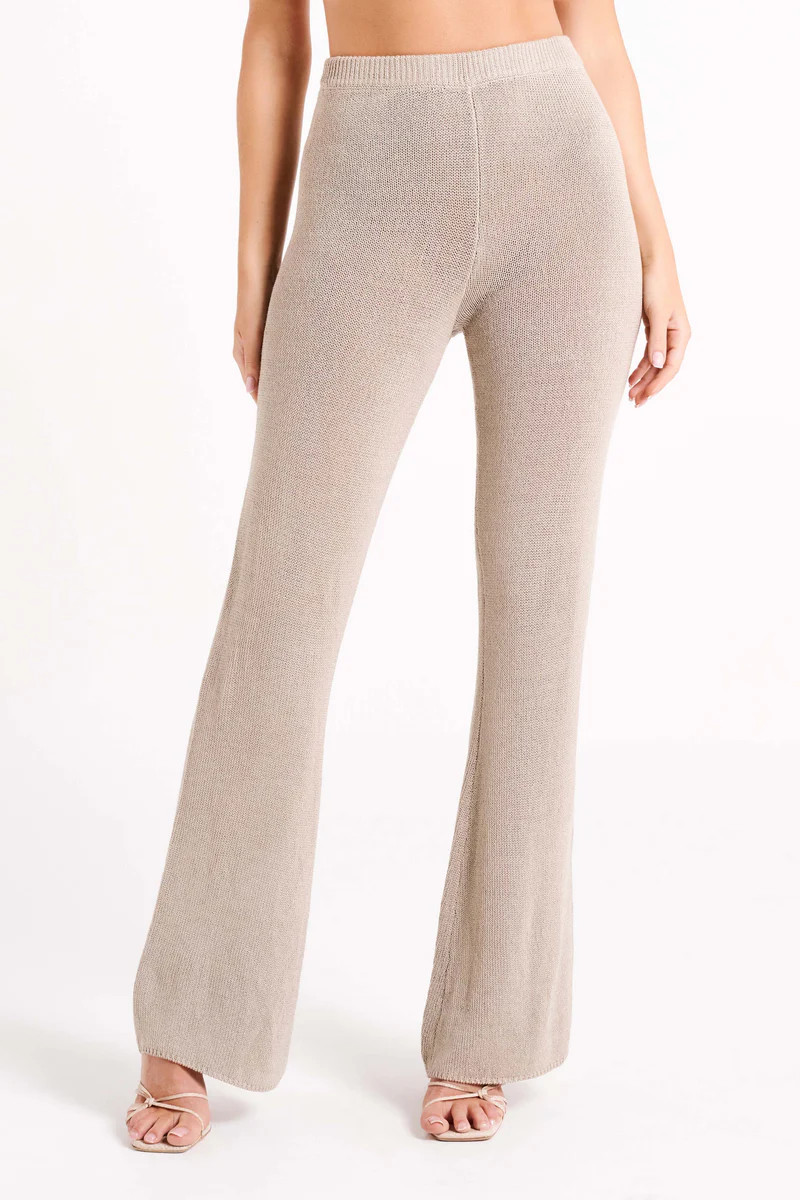 Carlota Knit Pants - Taupe | MESHKI US