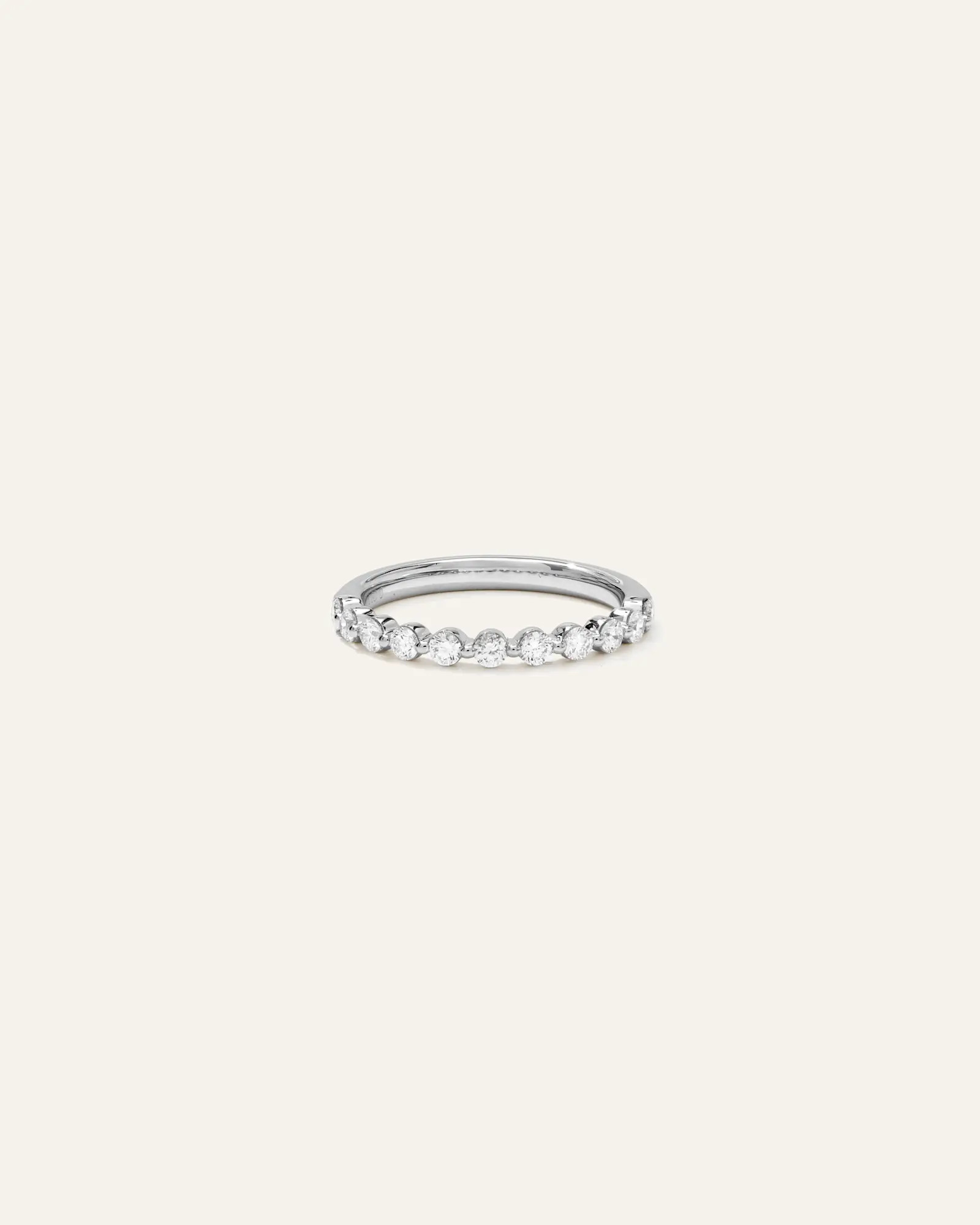 Lab Grown Diamond Single Shared Prong Halfway Band | Quince