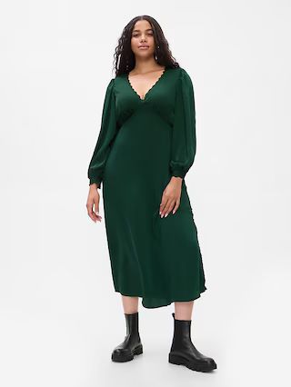 Satin Empire Midi Dress | Gap (CA)