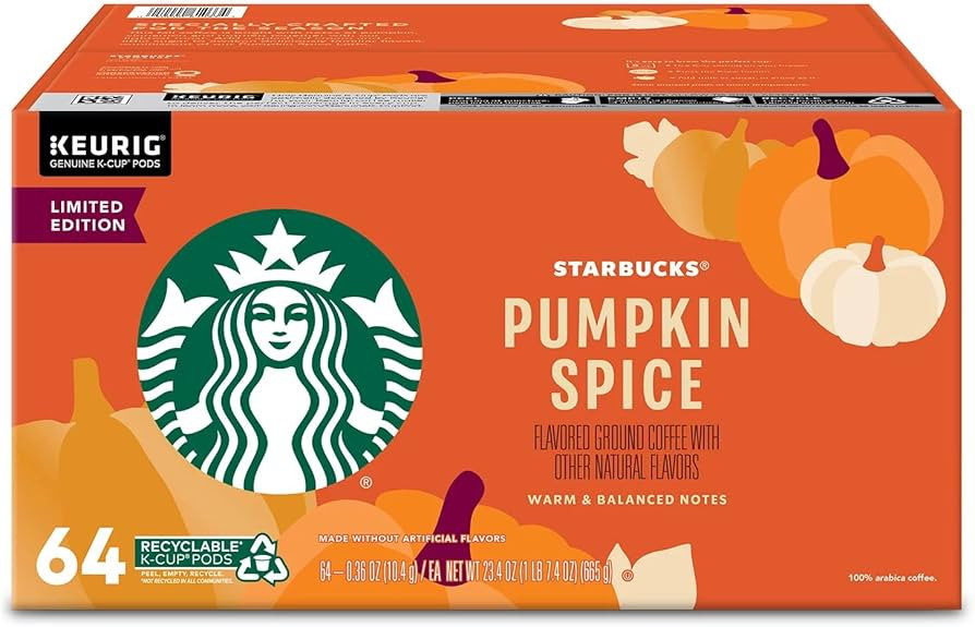Starbucks Limited Edition Coffee K-Cups, Pumpkin Spice (64 ct.) | Amazon (US)