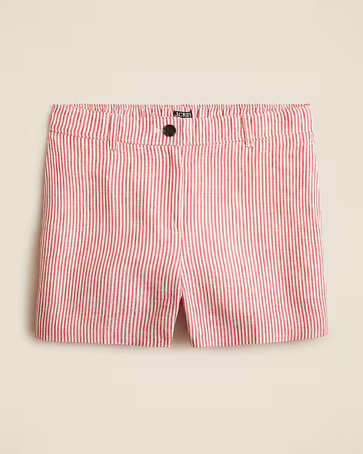3" Harbor short in striped linen | J. Crew US