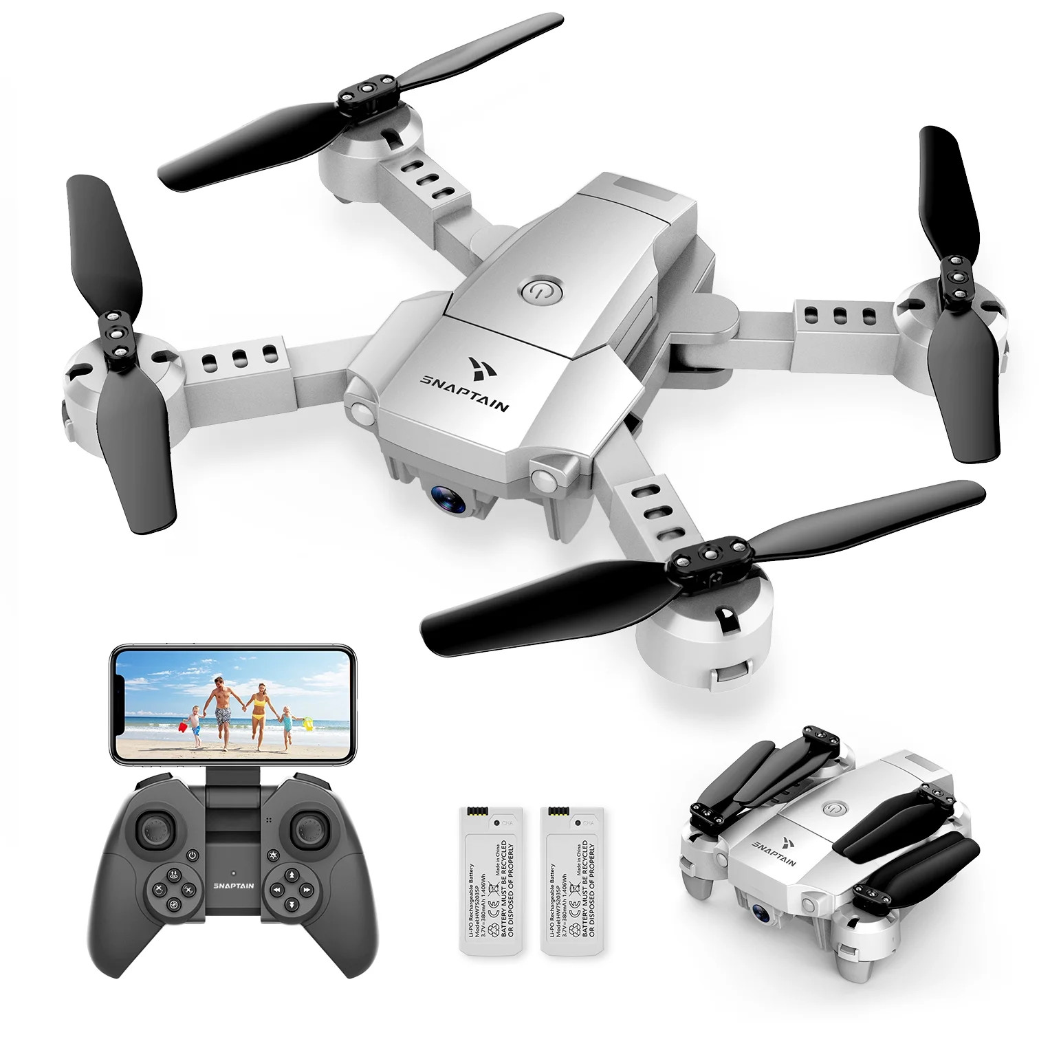 Snaptain A10 1080P Mini Foldable Drone with HD Camera FPV Wifi RC Quadcopter, Voice Control, Gest... | Walmart (US)