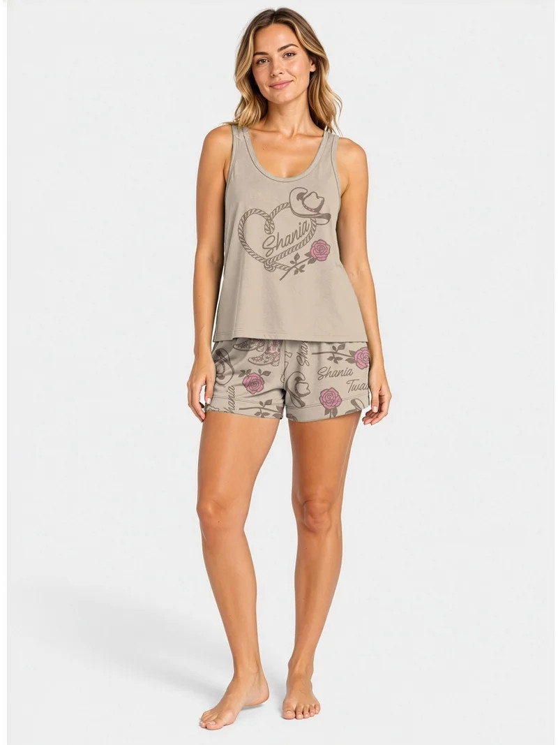 LIC Ladies Shania Twain 2pc pajama set, Sizes XS-3XL | Walmart (US)