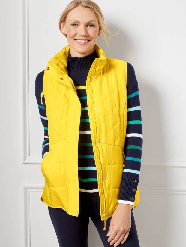 Packable Hood Quilted Vest | Talbots