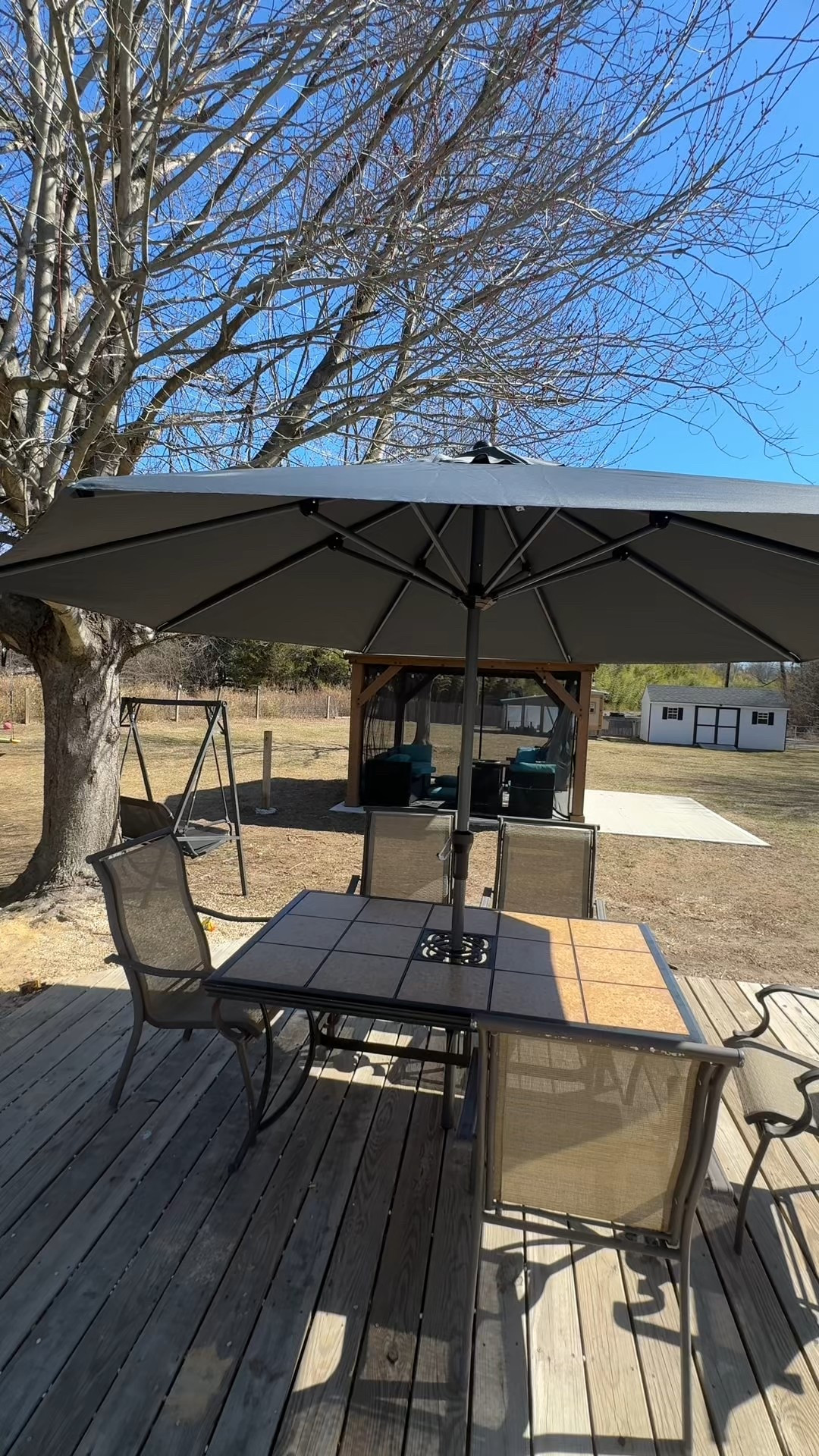  The perfect shade for outdoor fun! 🌿✨ This 11FT circle umbrella keeps your family & friends cool while you eat, chat, and play games together.

✅ Smooth & easy to open/close
✅ Durable, high-quality hardware for long-lasting use
✅ Provides essential shade for ultimate comfort

Upgrade your outdoor space today!

#LTKSeasonal #LTKFamily #LTKParties
