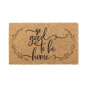 Natural Coir "So Good to be Home" Rectangular Doormat 18" x 30 | Christmas Central