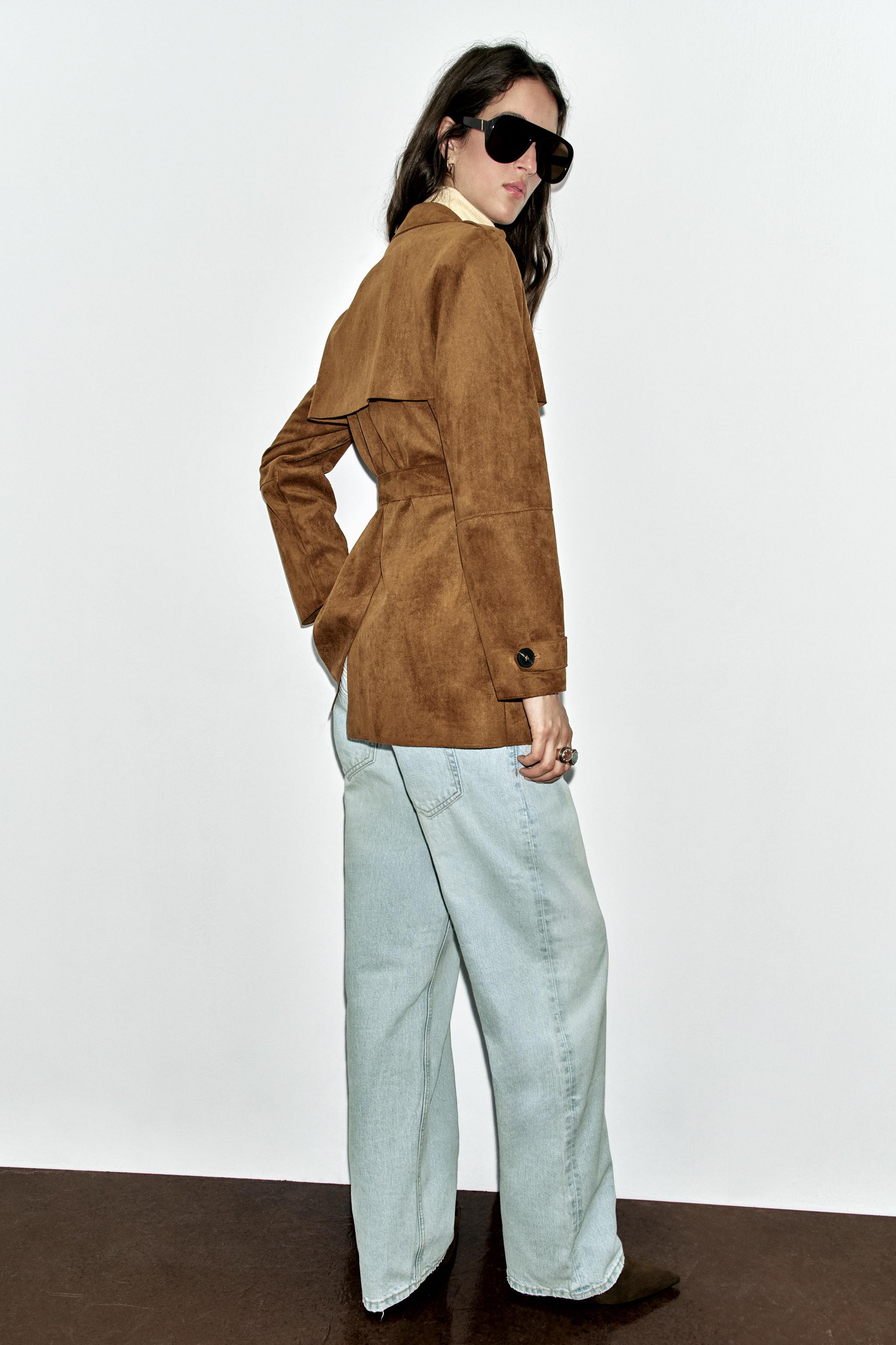 BELTED SUEDE EFFECT TRENCH COAT | Zara US