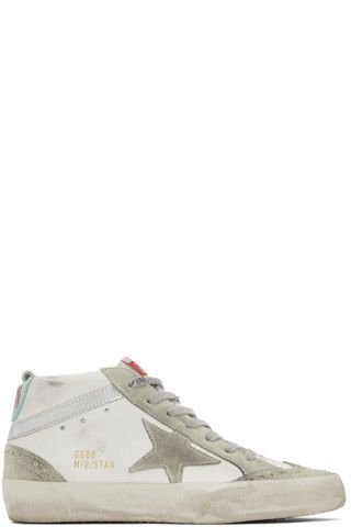 Golden Goose - SSENSE Exclusive White & Gray Mid Star Classic Sneakers | SSENSE