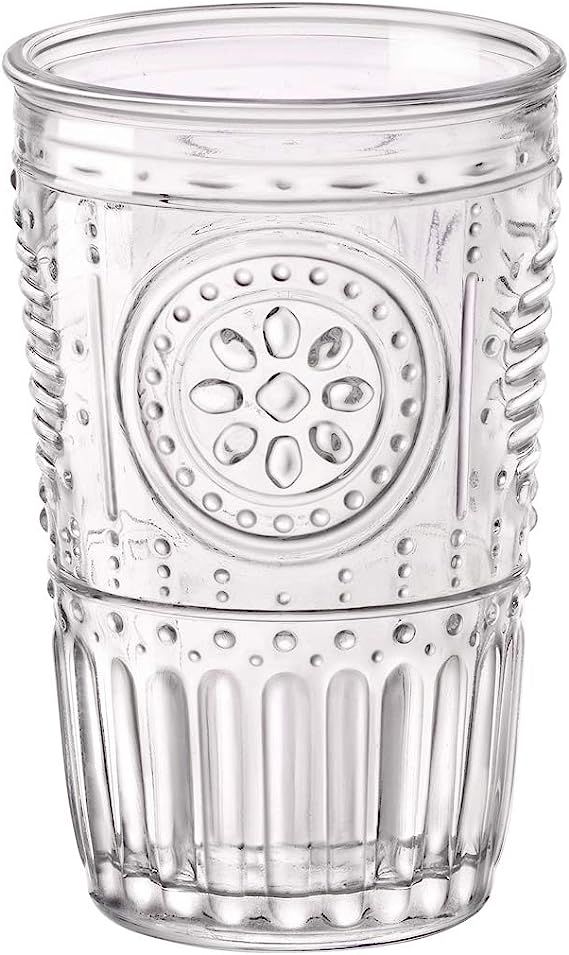Bormioli Rocco Romantic Water Glass [Set Of 4] | 10.25 oz Premium Glass Set For Refreshments, Sod... | Amazon (US)