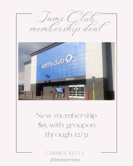 Groupon Deal on Sam’s Club membership: $15 for new memberships.  Through 12/31/23
Savings, family, party supplies, office products, stables, food, clothes, seasonal items 

#LTKsalealert #LTKfamily #LTKfindsunder50