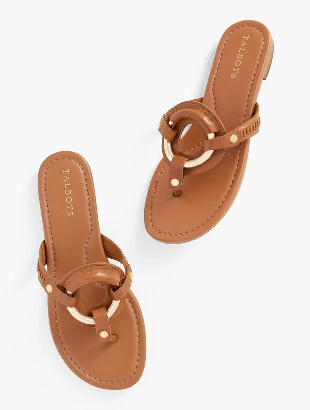 Gina Ring Vachetta Leather Sandals | Talbots