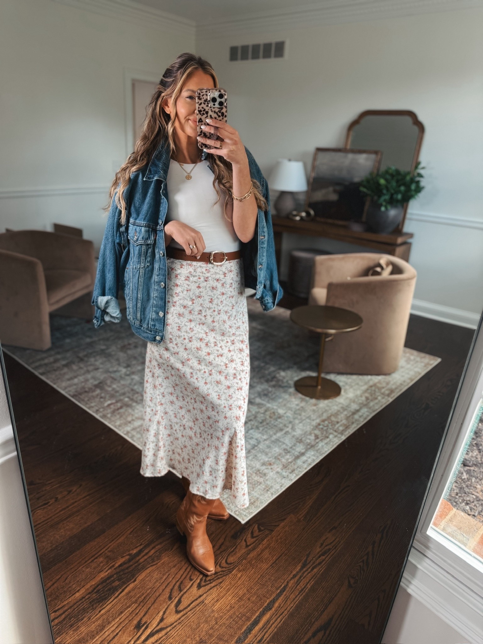 This floral skirt from Pink Lily + denim and boots is a perfect spring outfit! Use code LIVINSTYLE for 25% off site wide!

#LTKootd #LTKFestival