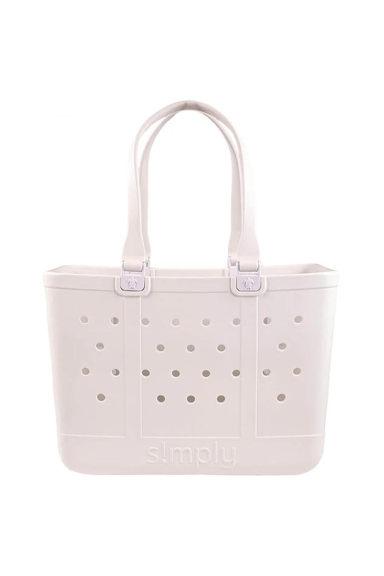 Simply Southern Large Waterproof Tote Bag in White | Glik's