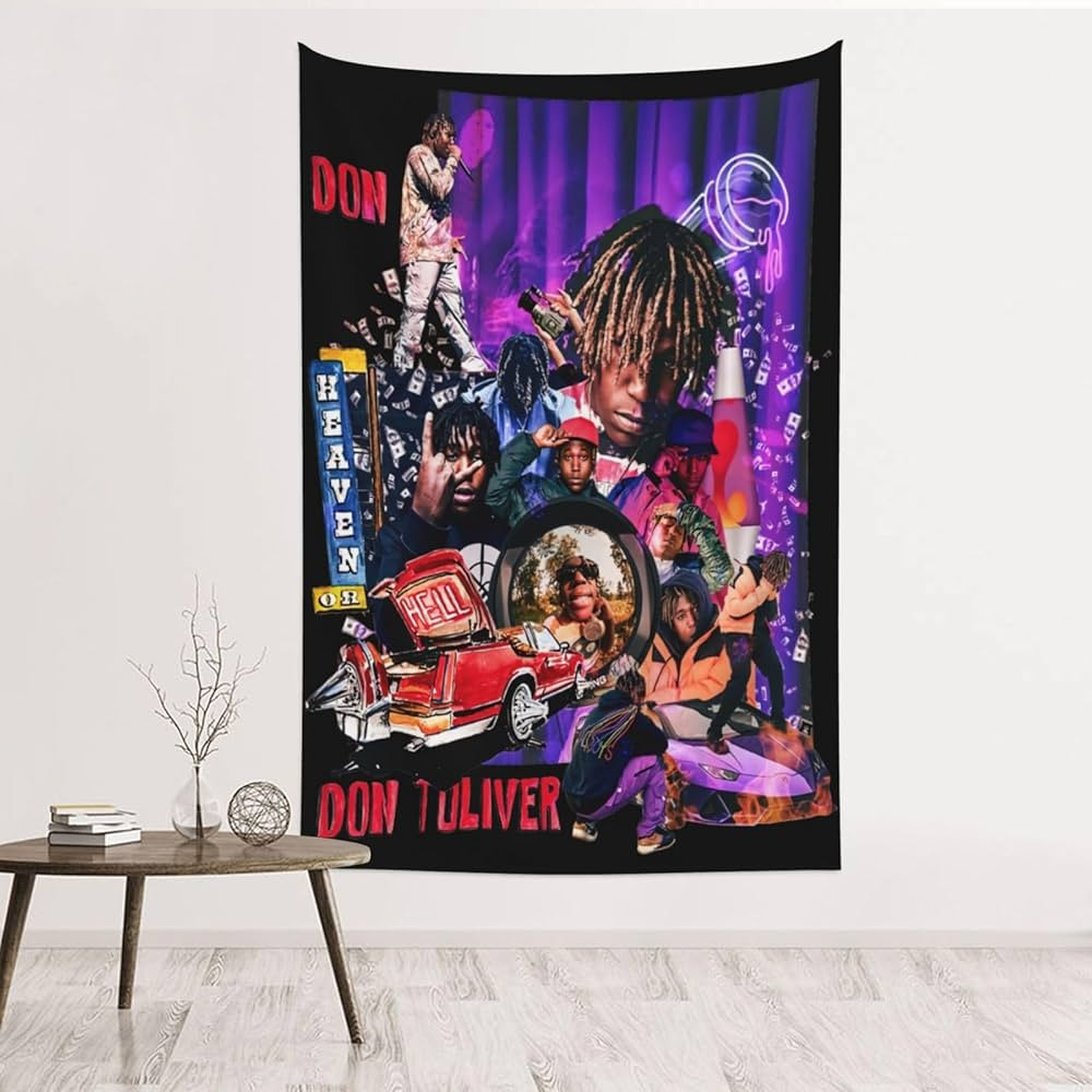 BESUCHER Don Rapper Toliver Singer Tapestry Wall Hanging Backdrop Throw Tapestries For Bedroom Li... | Amazon (US)