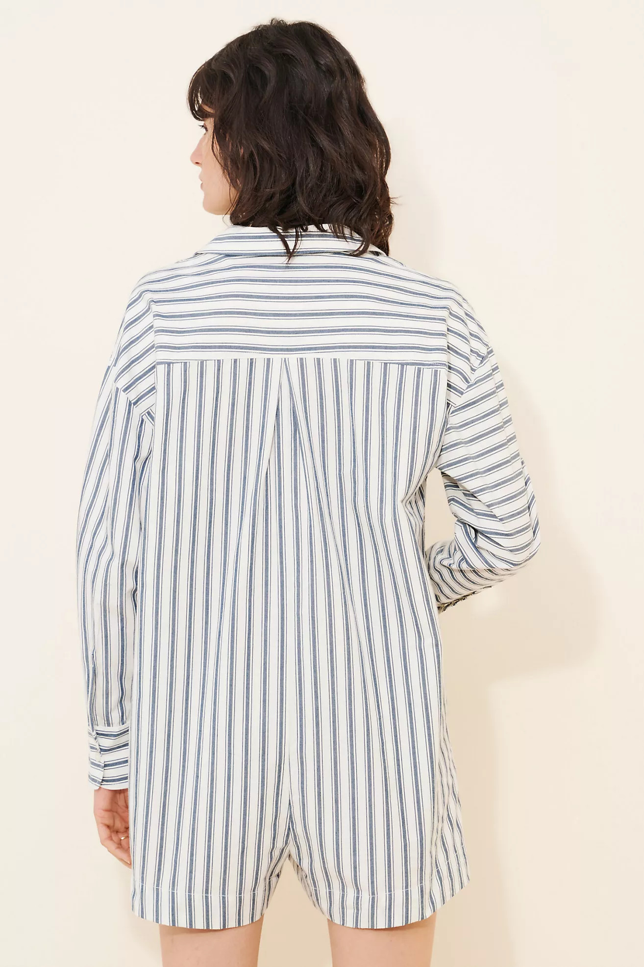 Maeve The Bennet Buttondown Romper | Anthropologie (US)