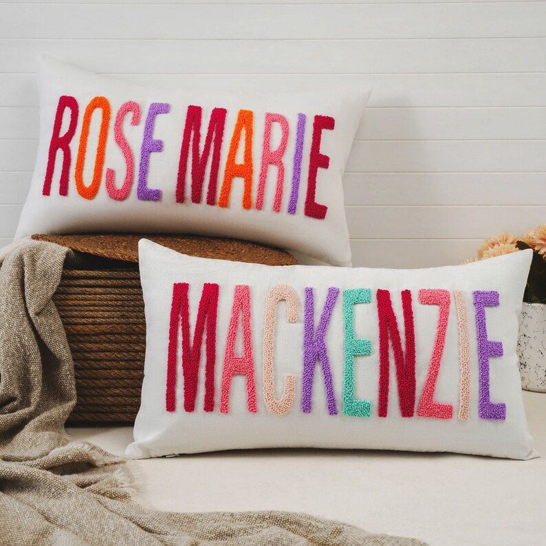 Personalized Baby Girl Name Pillow Custom Nursery Pillow - Etsy | Etsy (US)