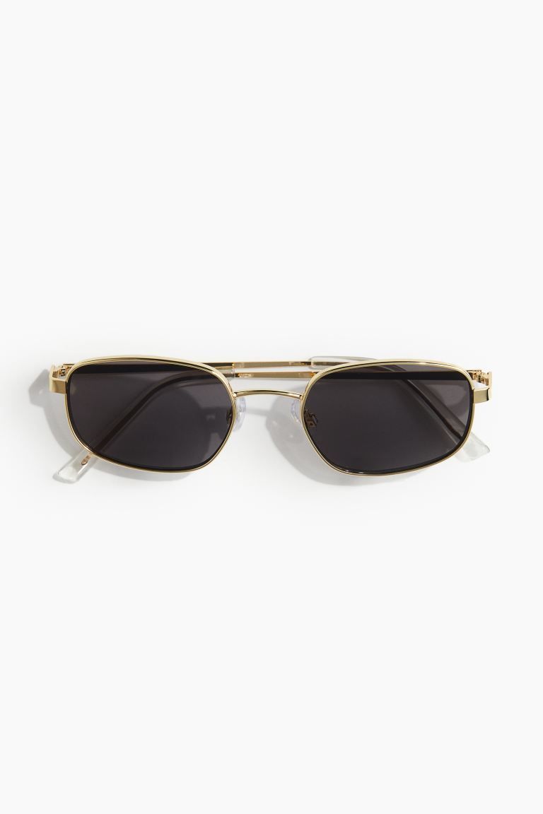 Oval sunglasses - Gold-coloured - Ladies | H&M GB | H&M (UK, MY, IN, SG, PH, TW, HK)