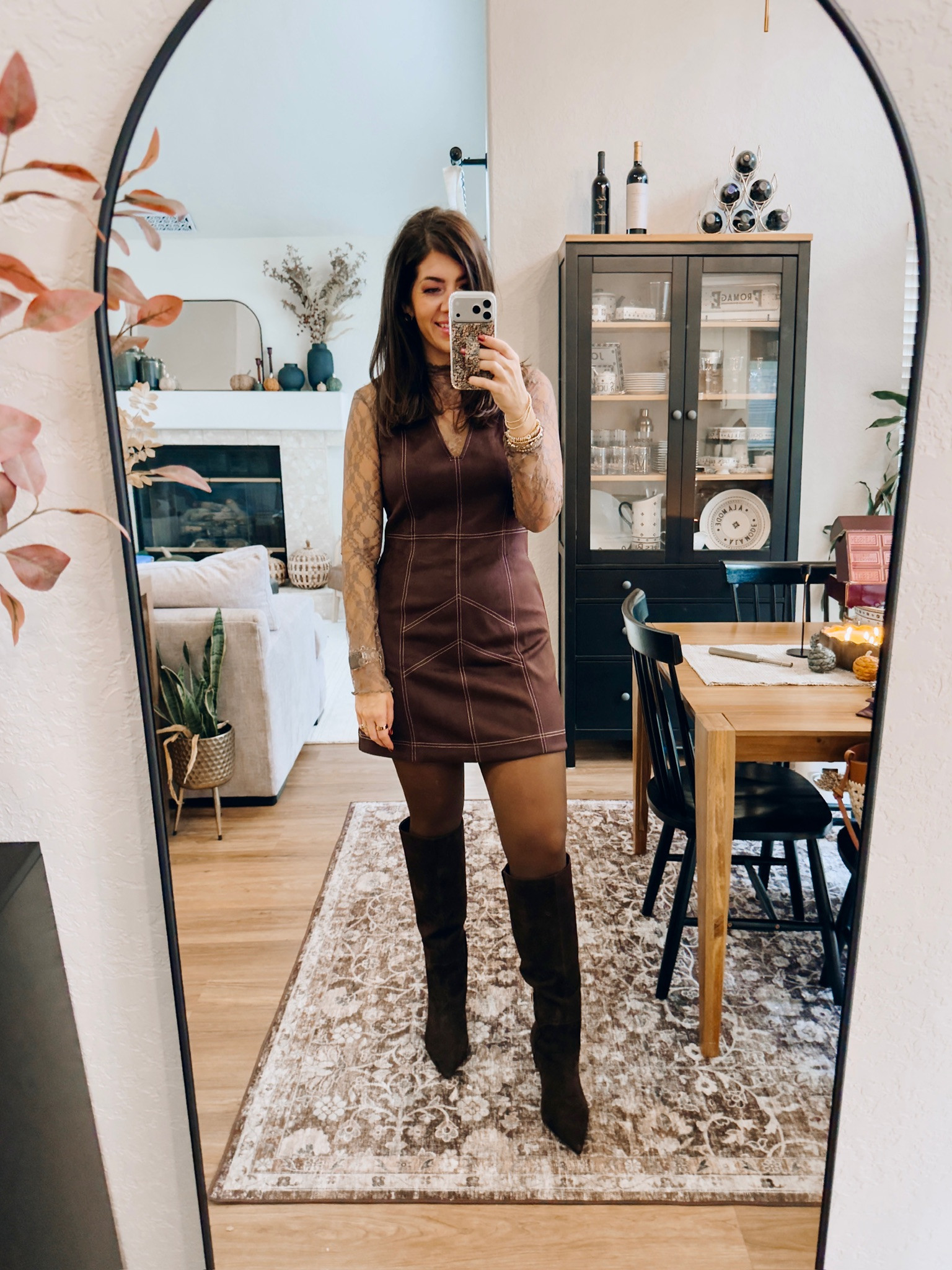 fall outfits, family photos outfits, fall family photos, jeans, boots, thanksgiving outfit, trending, midsize fall, fall outfit inspo, midsize style, casual outfit, fall colors, sweater weather, midsize fashion, fall fashion, fall chic, easy outfit, mom style, midsize mom, trending fall fashion, black bodysuit, plaid skirt, sheer tights, brown dress, mesh top, brown boots, sheer tights

#LTKStyleTip #LTKMidsize #LTKSeasonal