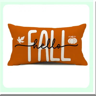 Autumn Harvest Decorative Pillow Cover - Fall Pumpkin Throw Pillow - Outdoor Fall Decor - Hello Fall Cushion Cover - Pillow | Wayfair North America
