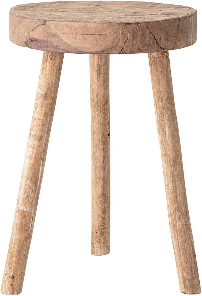 Bloomingville Reclaimed Wood Stool, Natural, 13" Round x 18"H | Amazon (US)