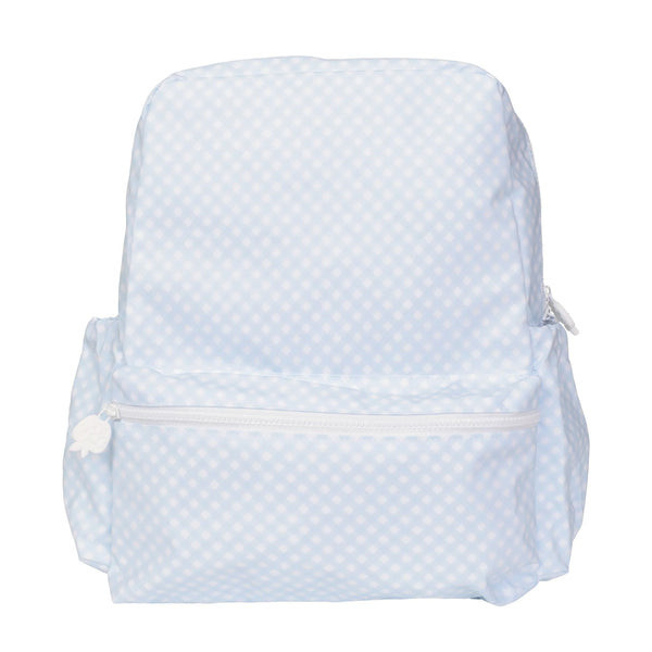 The Backpack Blue Gingham Large by Apple of My Isla | Lila and Hayes