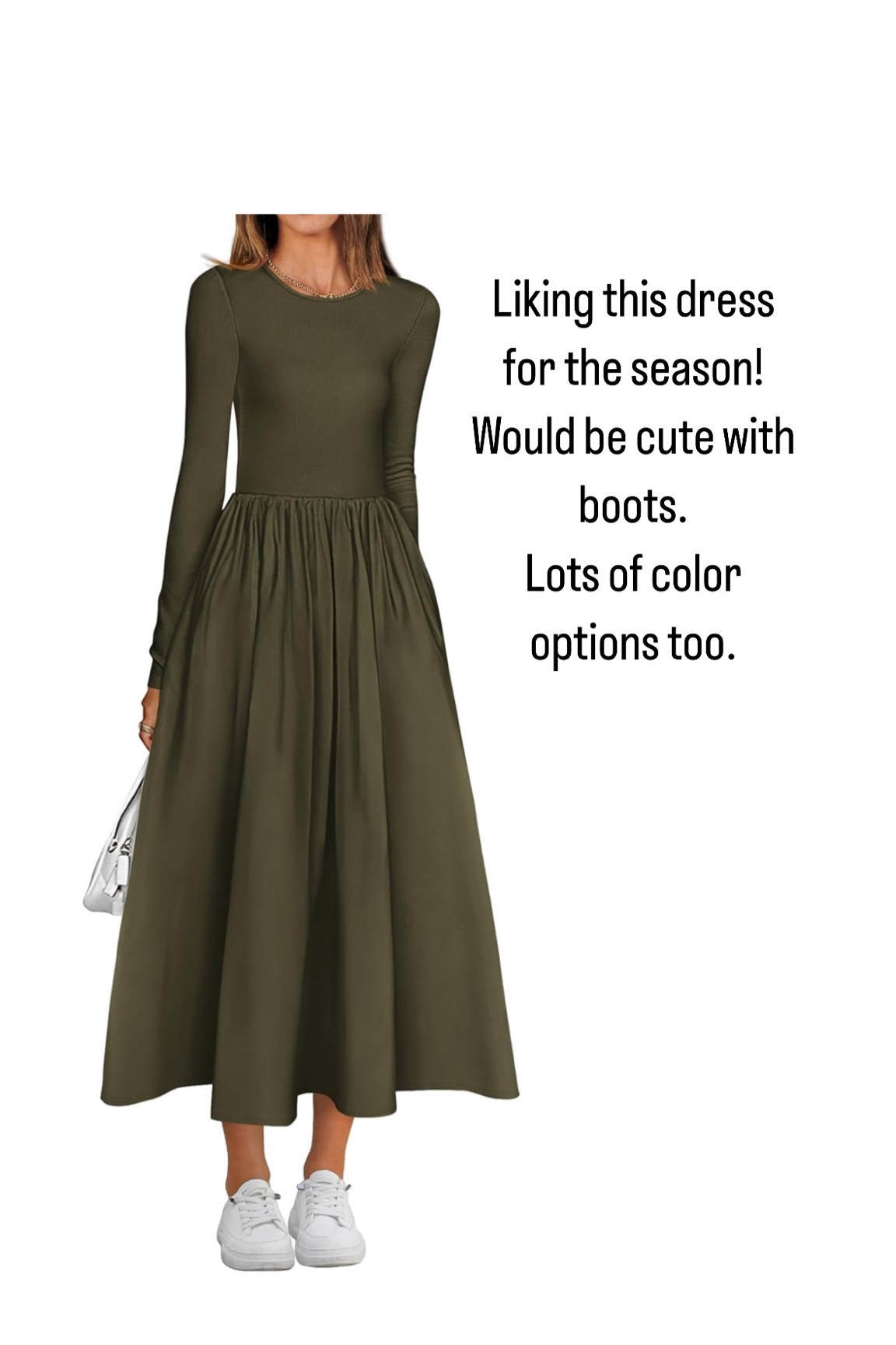 Versatile dress for the season! Could be worn casual with ballets or sneakers or more dressy with boots or heels  

#LTKSeasonal #LTKStyleTip