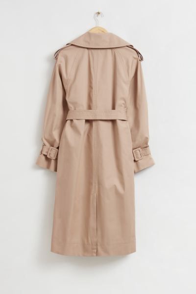 Relaxed Long-Fit Trench Coat - Dusty Beige - Ladies | H&M GB | H&M (UK, MY, IN, SG, PH, TW, HK)