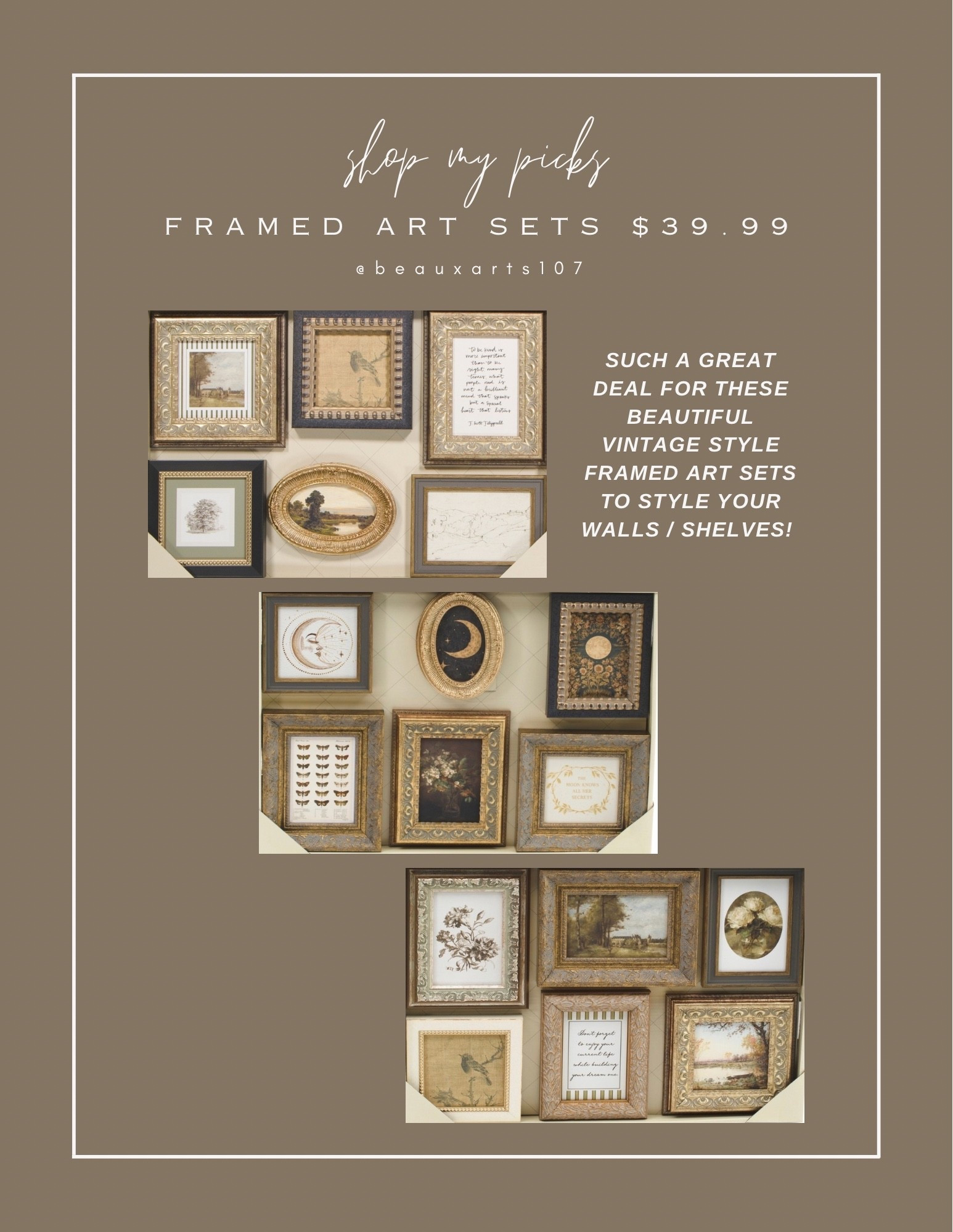 Shop these cute vintage style framed art sets for only $39.99!

#LTKHome #LTKSaleAlert