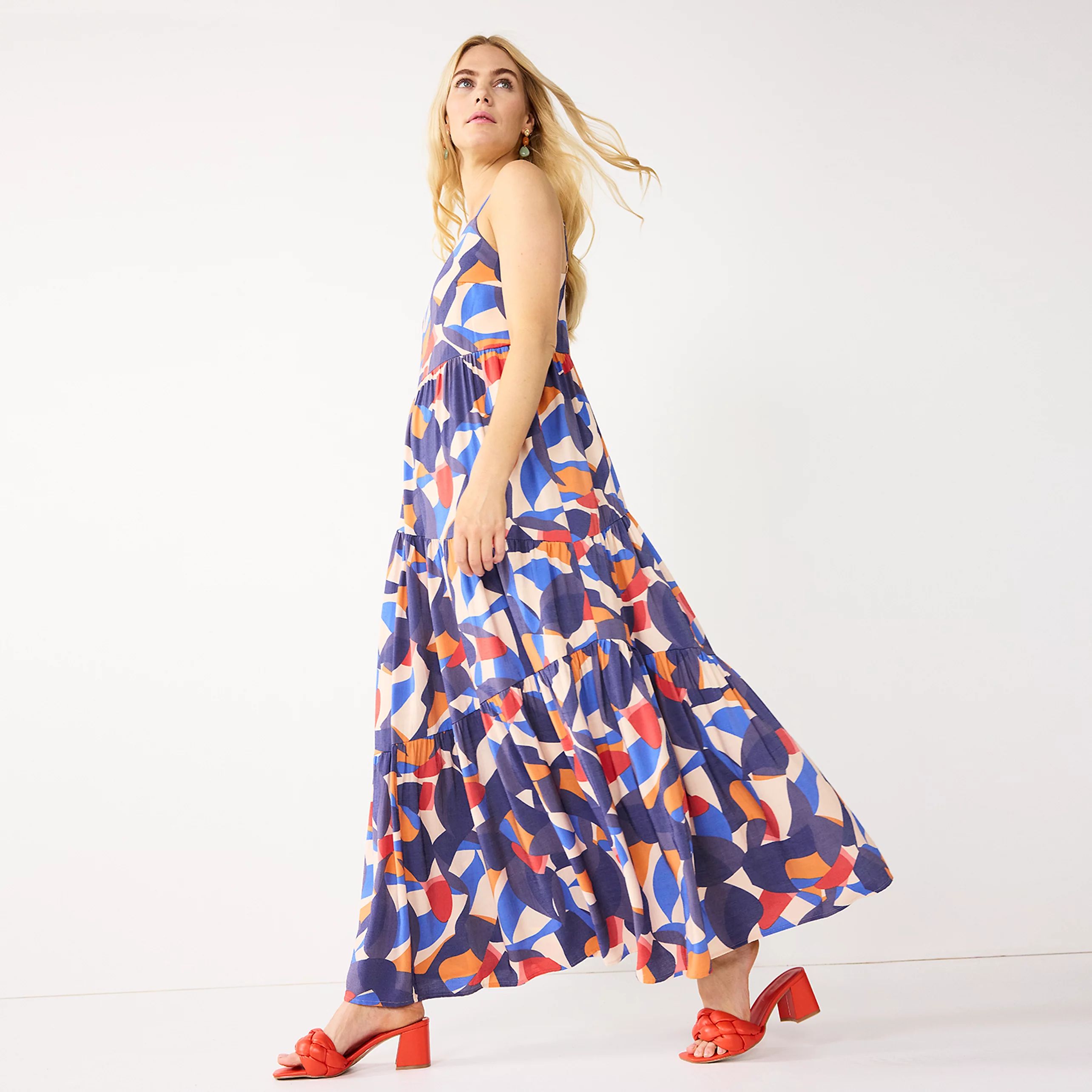 Women's Nine West Asymmetrical Tiered Maxi Dress | Kohls | Kohl's